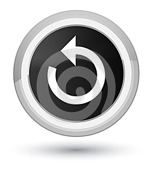 Refresh arrow icon prime black round button