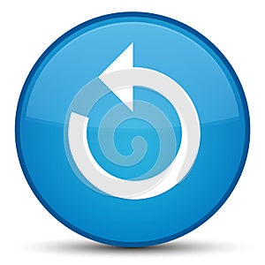 Refresh arrow icon special cyan blue round button