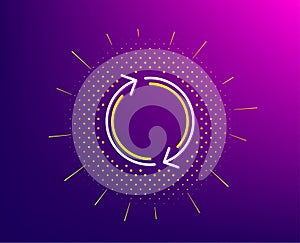 Refresh arrow line icon. Rotation Arrowhead. Vector