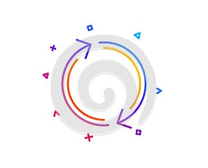 Refresh arrow line icon. Rotation Arrowhead. Vector