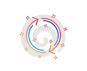 Refresh arrow line icon. Rotation Arrowhead. Vector