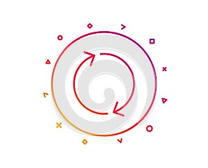Refresh arrow line icon. Rotation Arrowhead. Vector
