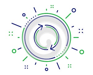 Refresh arrow line icon. Rotation Arrowhead. Vector