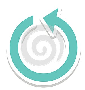 Refresh Arrow, Synchronization Color Isolated Vector Icon