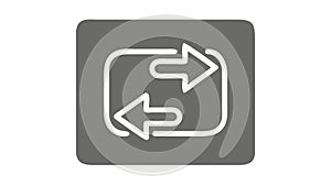 Refresh Arrows Icon for Reload and Data Synchronization, vector design Generative AI