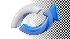 Refresh arrows, reload icon, update symbol, sync arrows, circular arrows, refresh button png transparent image Generative AI