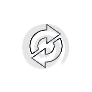 Refresh Arrows, sync, exchange thin line icon. Linear vector symbol