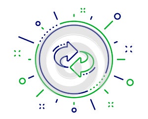 Refresh, change arrow line icon. Rotation Arrowhead. Vector