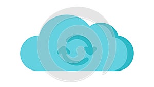 Refresh Cloud Icon with Refresh Arrows Vector Graphic, vector design Generative AI