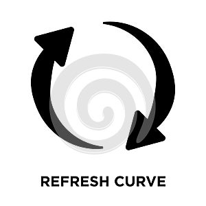 Refresh Curve Arrows icon vector isolated on white background, l