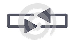 Refresh Cycle Arrows, Data Synchronization, Exchange Process Icon, vector design Generative AI