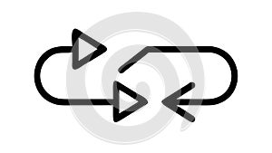 Refresh Cycle Arrows Icon, Reload Update Symbol, vector design Generative AI