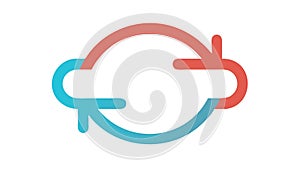 Refresh cycle arrows, symbolizing update, reload, and continuous process, vector design Generative AI