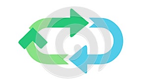 Refresh Cycle Reload Sync Arrows, vector design Generative AI