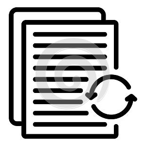 Refresh docs icon, outline style