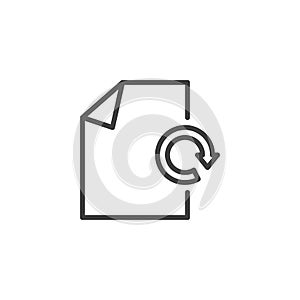 Refresh document file line icon