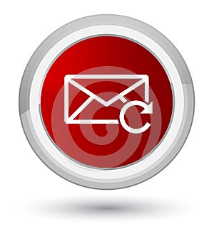 Refresh email icon prime red round button