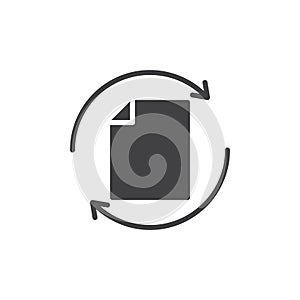 Refresh file vector icon