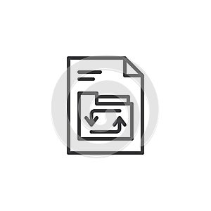 Refresh Folder file document outline icon