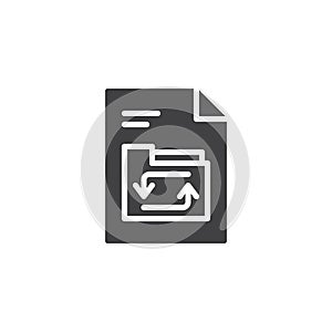 Refresh Folder file document vector icon