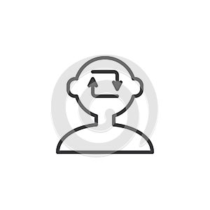 Refresh human mind outline icon