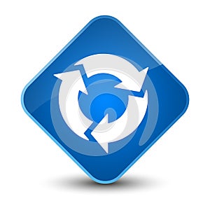 Refresh icon elegant blue diamond button