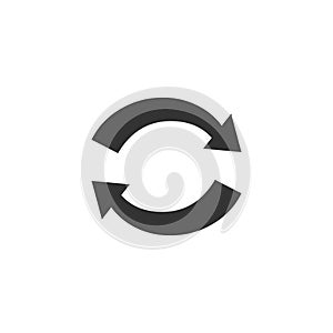 Refresh icon isolated. Reload symbol. Rotation arrows in a circle sign