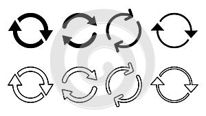 Refresh icon . Reload icon vector. Update icon