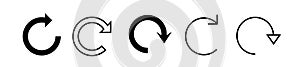 Refresh icon vector. Reload sign and symbol. Update icon