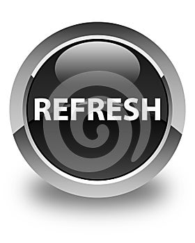 Refresh glossy black round button