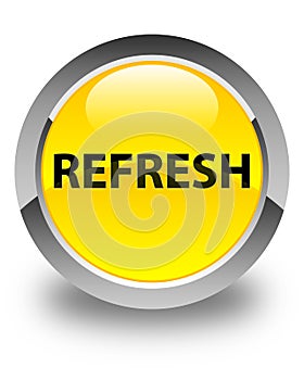 Refresh glossy yellow round button