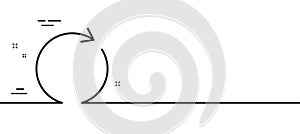 Refresh line icon. Rotation arrow sign. Minimal line pattern banner. Vector
