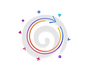 Refresh line icon. Rotation arrow sign. Vector