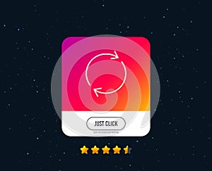 Refresh line icon. Rotation arrow sign. Vector