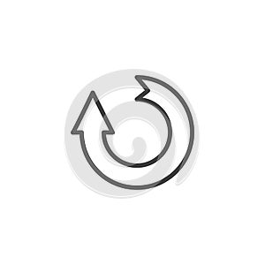 Refresh, loading arrow line icon