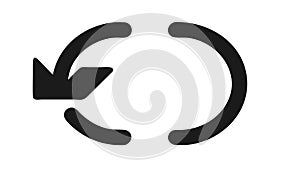 Refresh or loop arrow, symbolizing reload, repeat, or cyclical process, vector design Generative AI