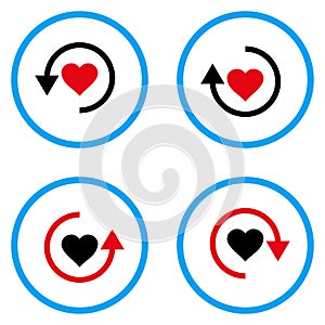 Refresh Love Rounded Vector Icons