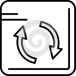 Refresh Outline Vector Icon