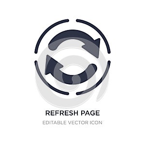 refresh page arrow button icon on white background. Simple element illustration from UI concept