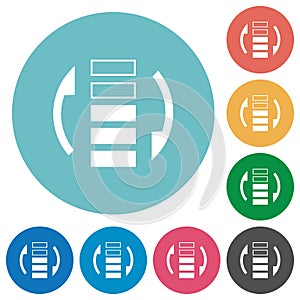 Refresh rate flat round icons