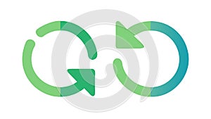 Refresh Reload Arrows Flat Vector Icon for Update and Loop, vector design Generative AI