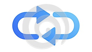 Refresh or reload arrows icon, cyclical process, data update, synchronization, vector design Generative AI