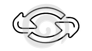 Refresh Reload Circular Arrows Icon for Update and Repeat Actions, vector design Generative AI