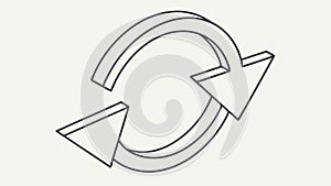 Refresh or Reload Circular Arrows Vector Icon, vector design Generative AI