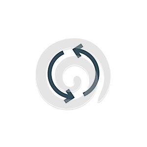 Refresh repeat icon vector arrow. Reload reset symbol circle loop