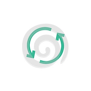 Refresh repeat icon vector arrow. Reload reset symbol circle loop