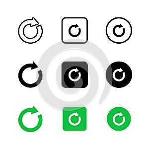 Refresh or Restart Button Icon : Digital Theme Technology Theme