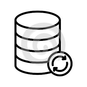 Refresh server thin line vector icon