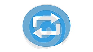 Refresh Sync Circular Arrows Flat Design UI UX Icon, vector design Generative AI
