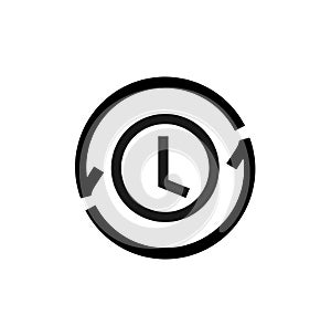 Refresh time arrow line icon.